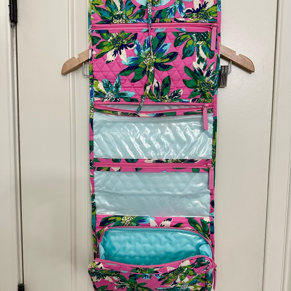 Vera Bradley Hanging Floral Travel Organizer - Pink & Aqua